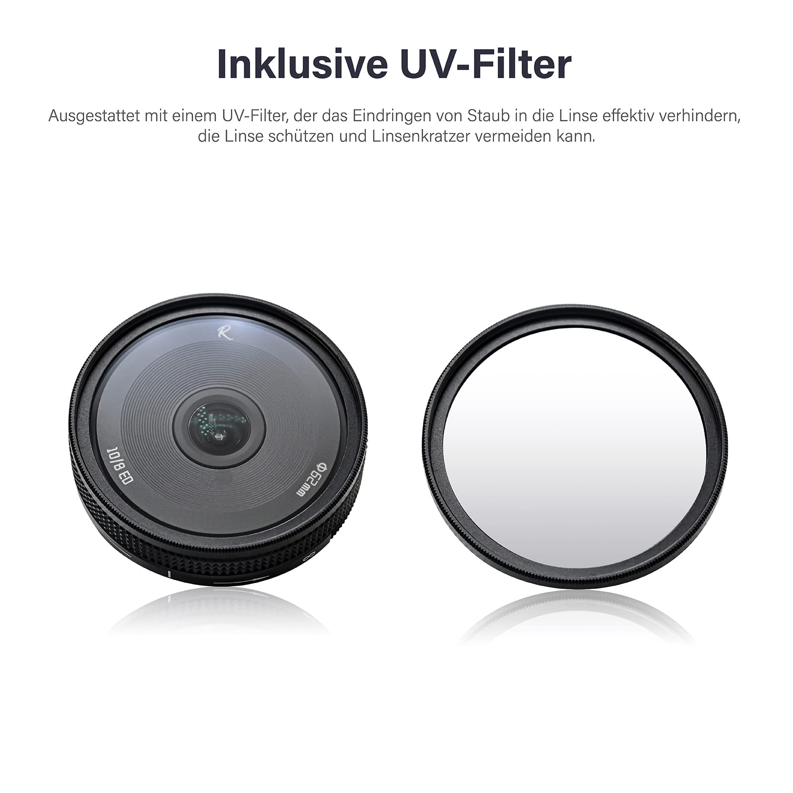 AstrHori 10 mm F8 II Ultraweitwinkel Fischaugenlinse Manuelles APS-C-Objektiv Kompatibel mit Sony E-Mount Mirrorless Camera A6000, A6300, A6400, A6500, A5100, A5000, A6600, NEX-3, NEX-3N,etc(Schwarz)