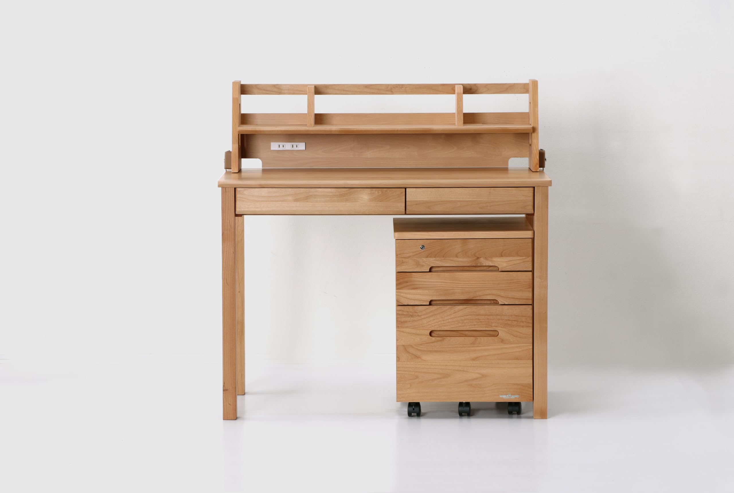 Amazon | 家具の里 LIKKE (リッケ) 学習机 3点セット (デスク + 上棚L