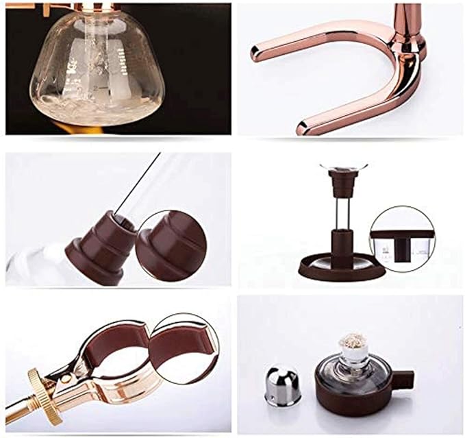 Cafetera Sifón Manual con Jarra de Vidrio y Resistente al Calor miniatura 6