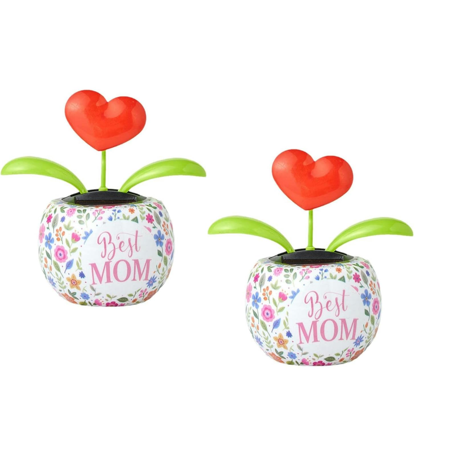 2Pcs Dancing Solar Toys, Cute Solar Power Flip Flap Flower Insect, Car Swinging Dancing Toy Car Windowsill Decoration Dashboard Office Home Decor, Learning and Education