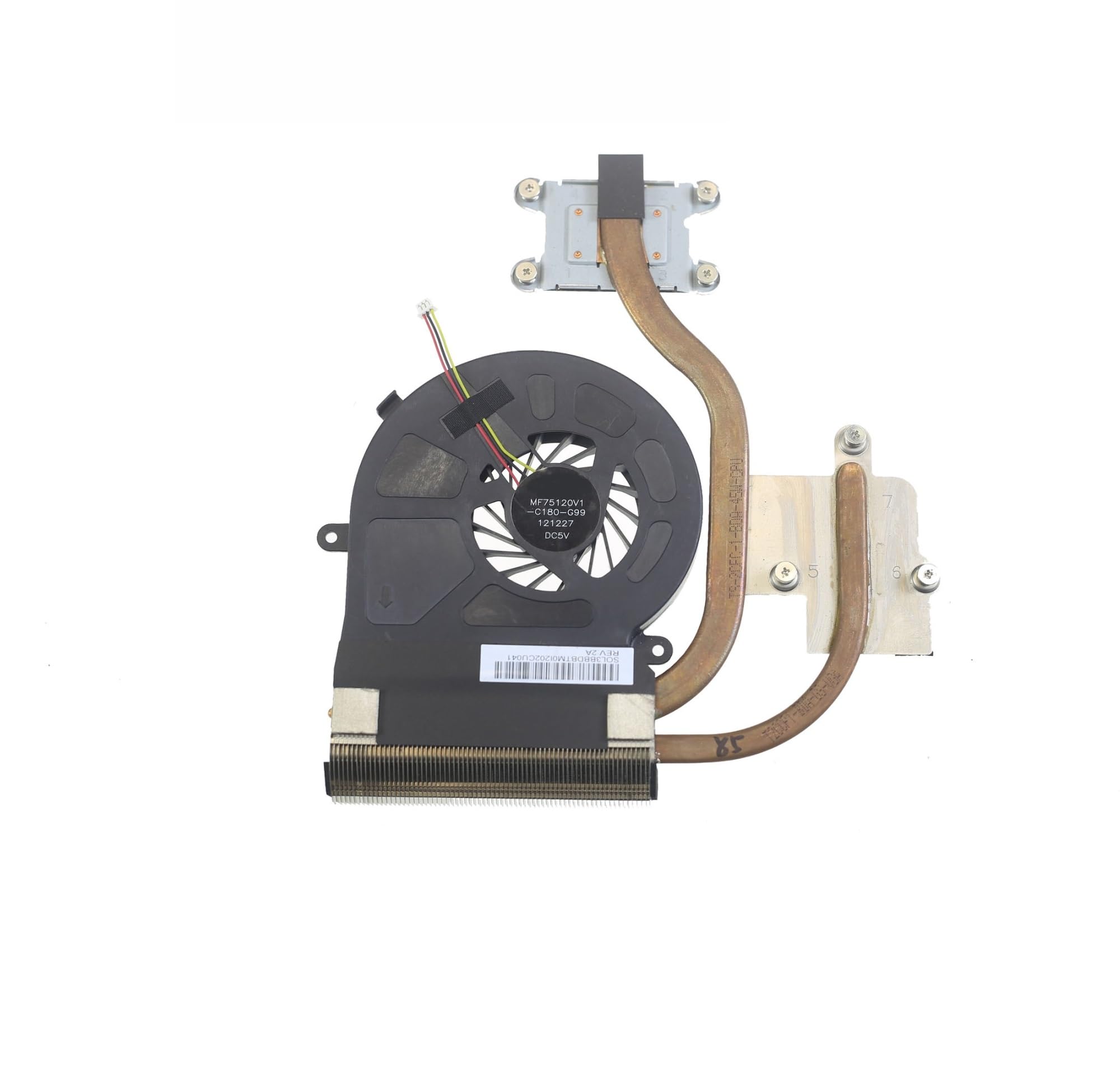 tianwandong Wentylator radiatora chłodzącego procesor laptopa MF75120V1-C180-G99 DFS602205M30T-FCCY do modułu termicznego P70 P70A(Heatsink Fan)