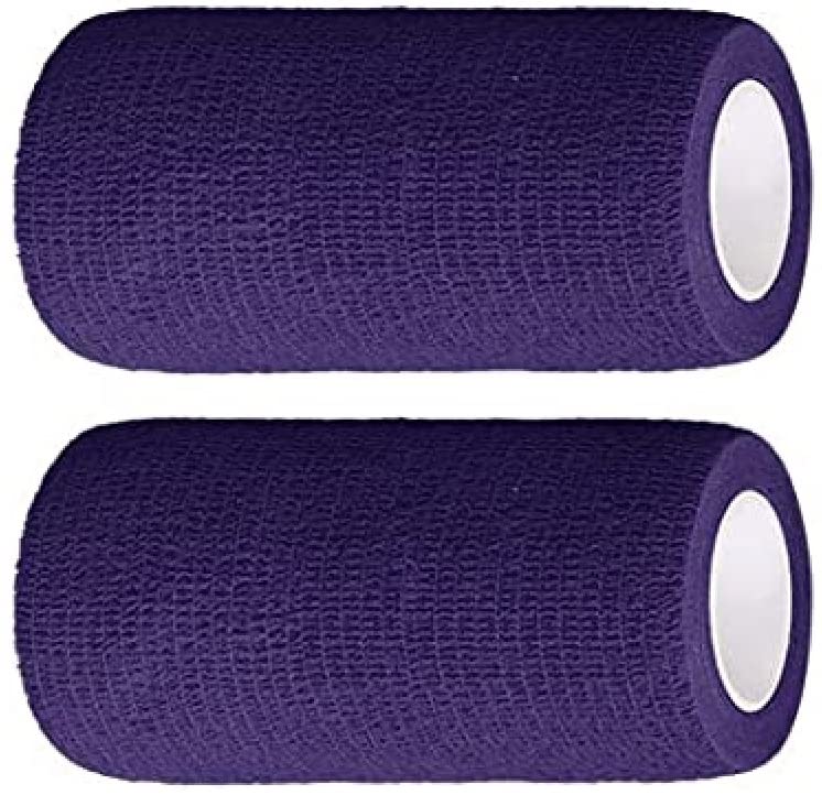 A-Tape Cohesive Self Adhesive Crepe Bandage (Reusable and Waterproof, 10cm X 4.5 Mtr) Set of 2 (Navy Blue)