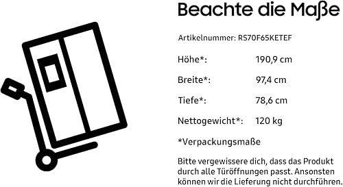 Samsung Réfrigérateur américain 640 L Gris - RS70F65KETEF - 2