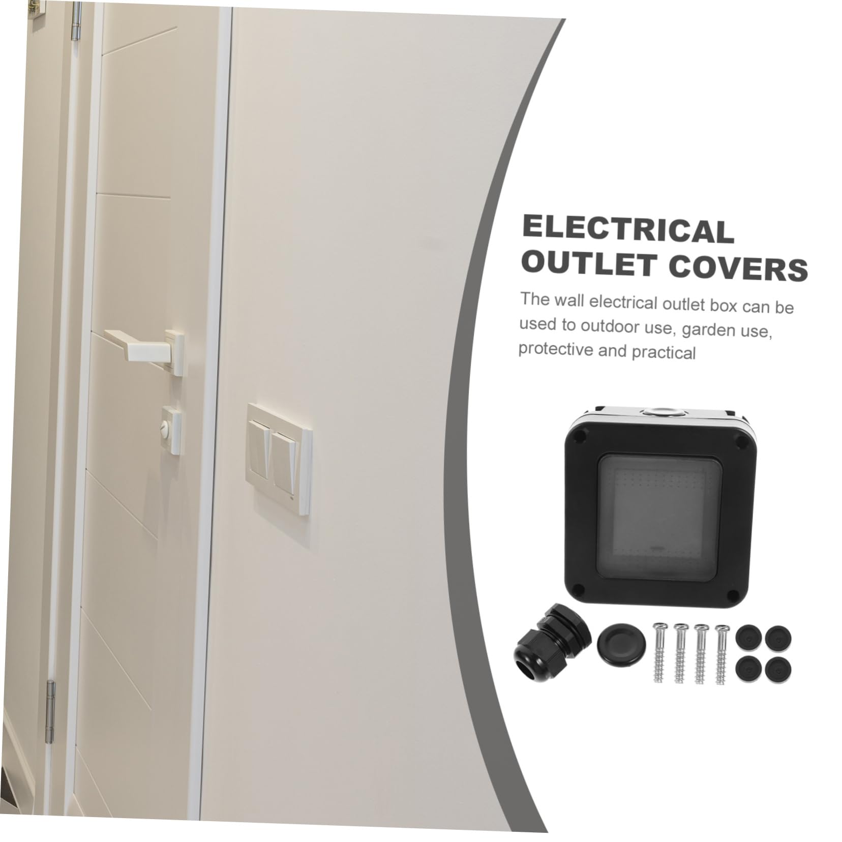 Alipis 5 Sätze Wetterfeste Außensteckdose Robuste Wandsteckdose für Badezimmer Einfache Installation Langlebig Sicher Anwendung Praktisch Schützend Outdoor Steckdosenbox