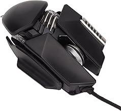 Gaming Mouse 12800 DPI Mechanical Aesthetic Design Retractable Adjustment RGB Water Cooled Lighting Effect Wired Mouse Electroplated Rollers Metal Brushed Base PC Gaming Mice with Base DPI Cycle Key