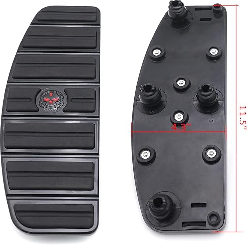 Miniatura 2 de HTTMT - Kit de inserción de estribo de cráneo negro tradicional D compatible con 87-15 TOURING 86-15 SOFTAIL PN MT216-068-BK-XIN