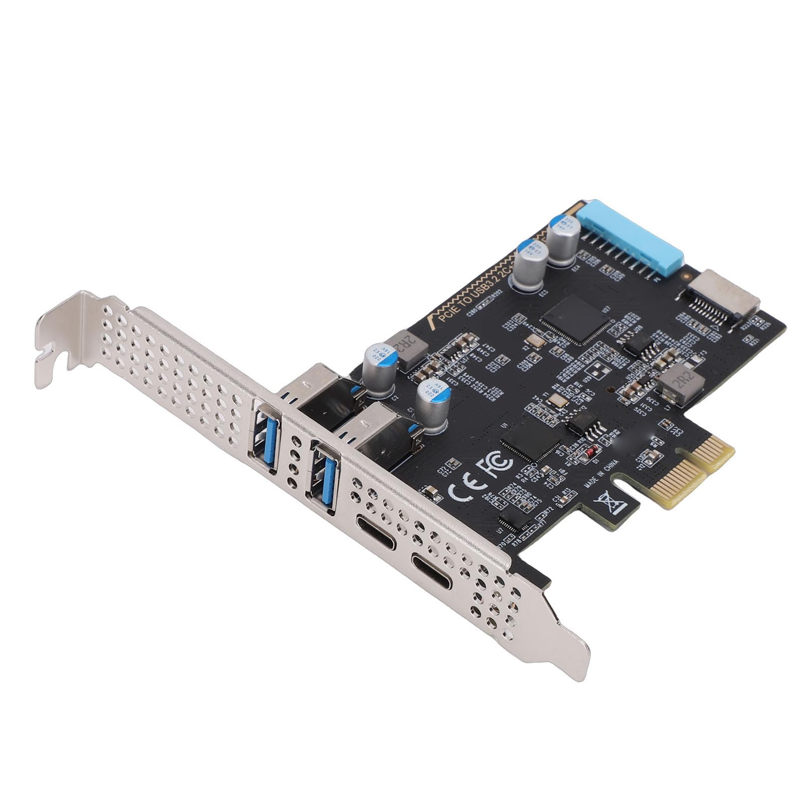 Zunate Scheda PCIe USB 5Gbps 2 Porte USB C Torre Desktop