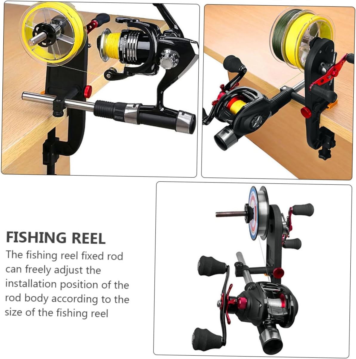 POPETPOP Adjustable Fishing Line Winder Tool Portable Spool System for Easy Installation and Removal of Fishing Reel Lines Compatible with Various Reel Types