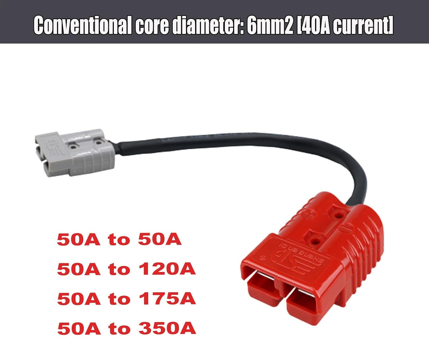 Electric Forklift Cable Conversion Anderson Plug 50A Anderson to 50A /120A /175A/350A Anderson Connector Forklift Battery Charger Conversion Cable