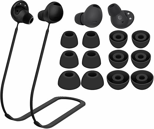 Kit de puntas de oreja para Galaxy Buds 2 Pro SM-R510, cordón de silicona suave antipérdida, correa de repuesto para el cuello, accesorios de piel