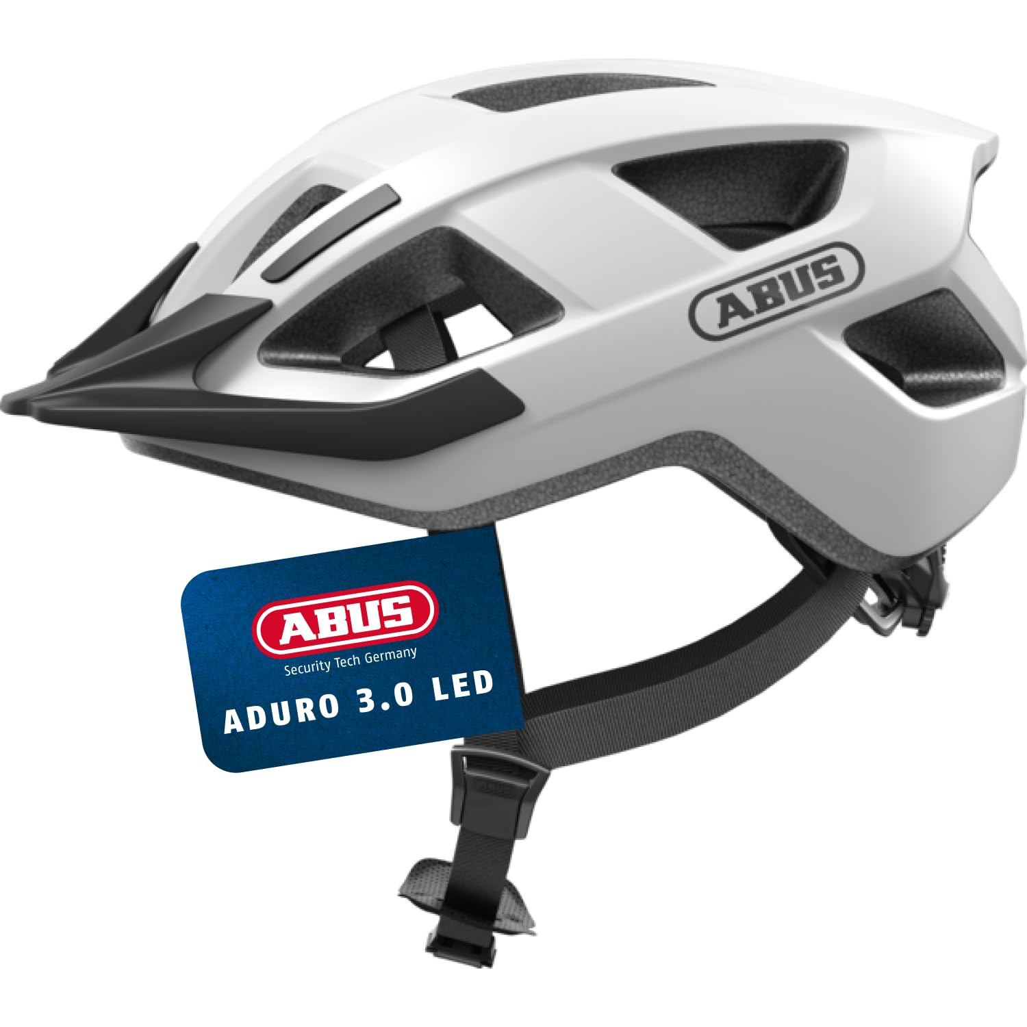 ABUS Fahrradhelm Aduro 3.0 LED - Sportiver City-Helm in stilvollem Design für alltägliche und sportliche Touren - mit Rücklicht - für Damen und Herren