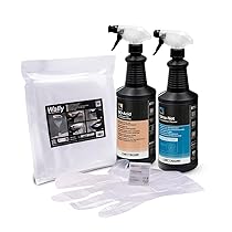 ERRECOM Kit Pulizia climatizzatori, Include Clima-Net 1L detergente Pulizia unità Interna e filtri, Cover Protettiva Wally, Bio Acid 1L detergente Acido biodegradabile Pulizia unità Esterna, Guanti