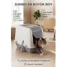 Flex Jumbo Boy Kedi Tuvaleti, 46x66x52 cm, Filtreli ve Kum K re i Hediyeli - VN11102