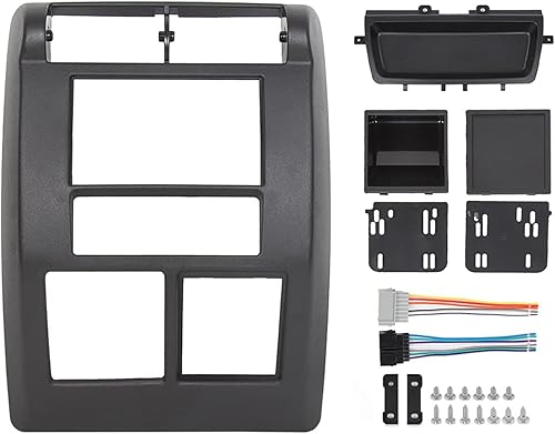 Miniatura 8 de HECASA Kit de tablero de doble DIN compatible con Jeep Wrangler TJ Radio estéreo 1997-2002 Kit de instalación de bisel de tablero