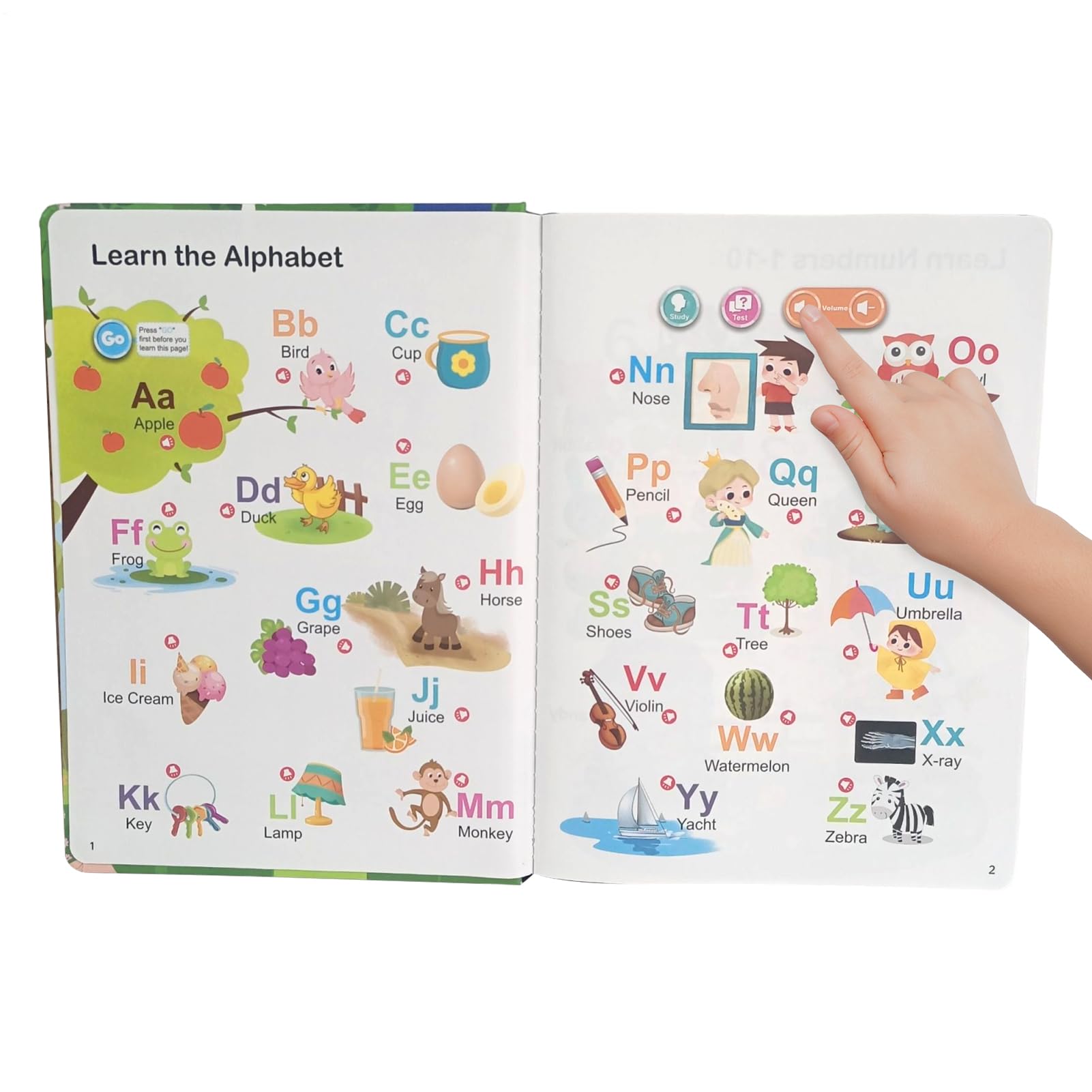First English Words Book Sound, Educational Interactive Talking Learning Device, Engaging Vocabulary Builder, Fun Durable Design, Ideal for Children Girls Boys Kids, Multicolor