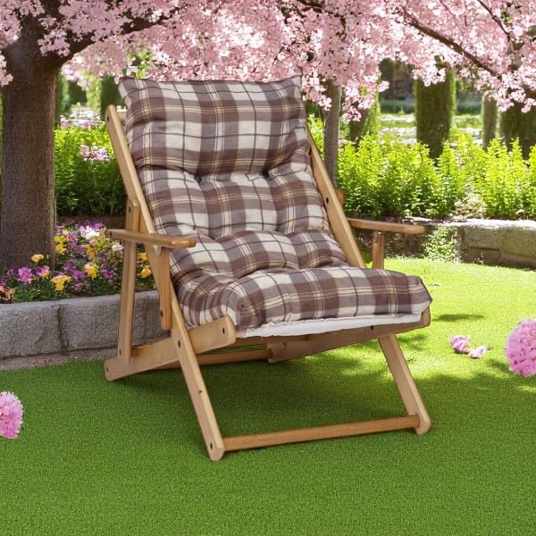 Poltrona Relax Sedia Sdraio Legno Giardino Sedia Sdraio Imbottita