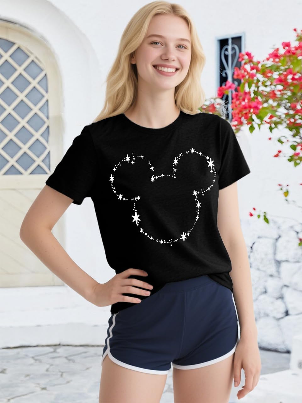 Women Magic Kingdom Castle Shirt Vintage Flower T Shirt Funny Boho Graphic Tees Short Sleeve Summer Tops - Image 2