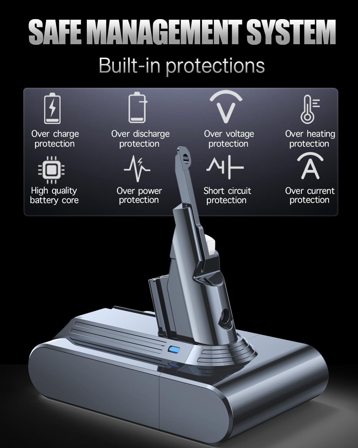 6000mAh Batería Compatible con Dyson V7 Motorhead Animal Trigger Total Clean Motorhead Pro SV11