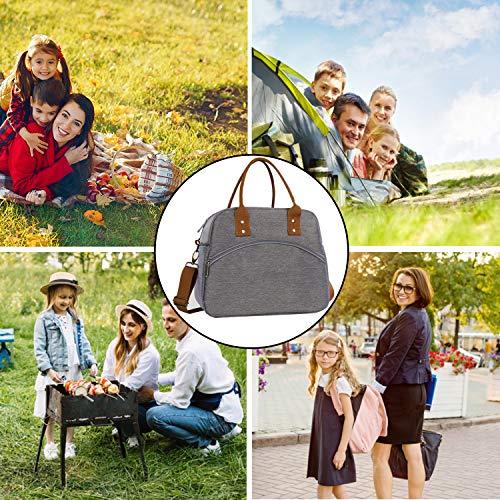 Insulated Lunch Bag Reusable Lunch Tote Bag Cooler Bag For Women Men Adult Lunch Box With Adjustable Shoulder Strap Leakproof Lunch Bag For Work Picnic Camping - Grey… #TOP6