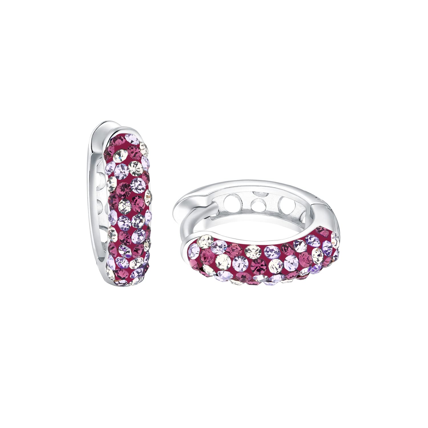 Prinzessin Lillifee Creolen 925 Sterling Silber Mädchen Kinder Ohrschmuck, mit Schmucksteine, Kommt in Schmuck Geschenk Box