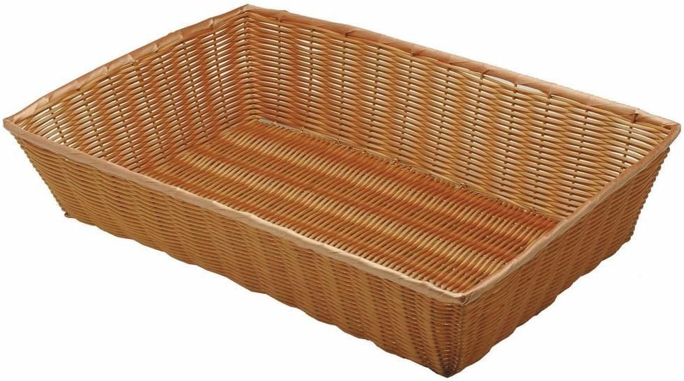 HUBERT Natural Color Wicker Basket Rectangular - 26" L x 18" W x 6" H