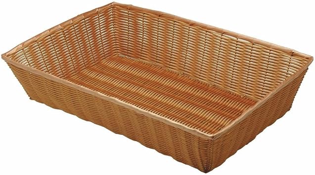 HUBERT Natural Color Wicker Basket Rectangular - 26" L x 18" W x 6" H