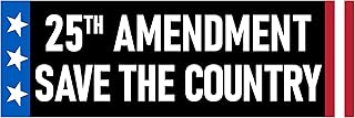Invoke 25th Amendment Sticker Large 3x9" Remove Idiot President Save the Country