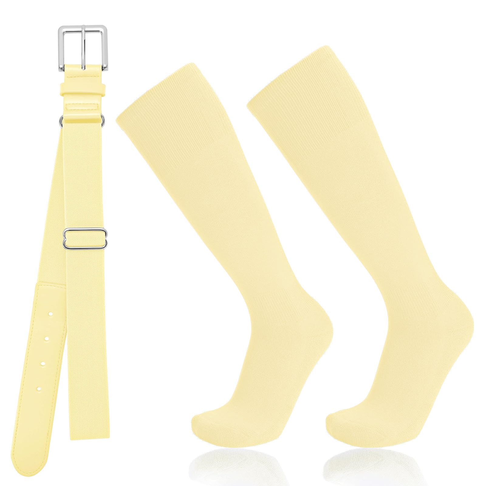 Baseball Socks and Belt Combo for Youth Adult - Softball Socks and Belt for Boys and Girls