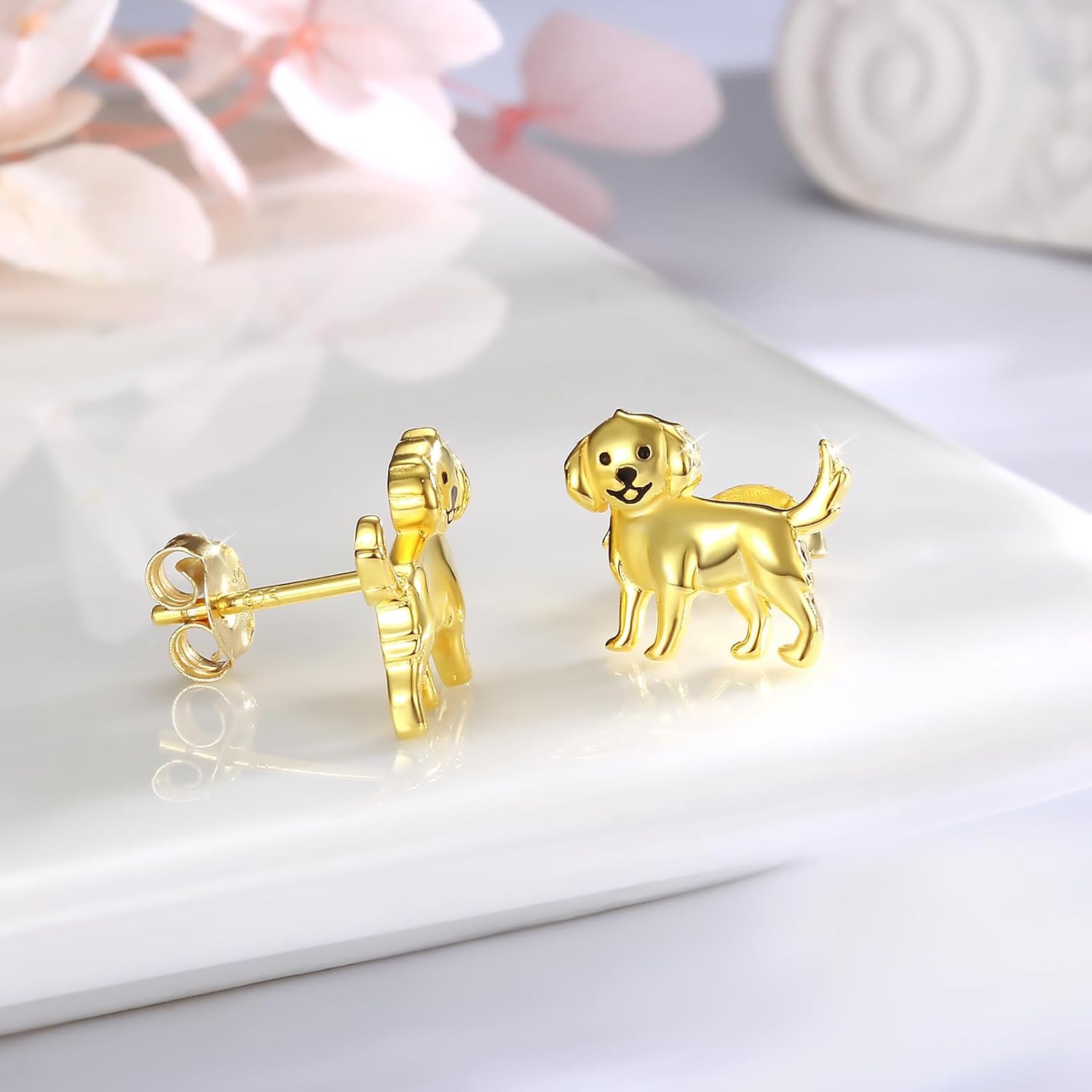 Sterling Silver Dogs Stud Earrings Chihuahua Schnauzer Golden Retriever Dachshund German Shepherd Poodle French Bulldog Beagle Mom Puppy Jewelry - Image 5