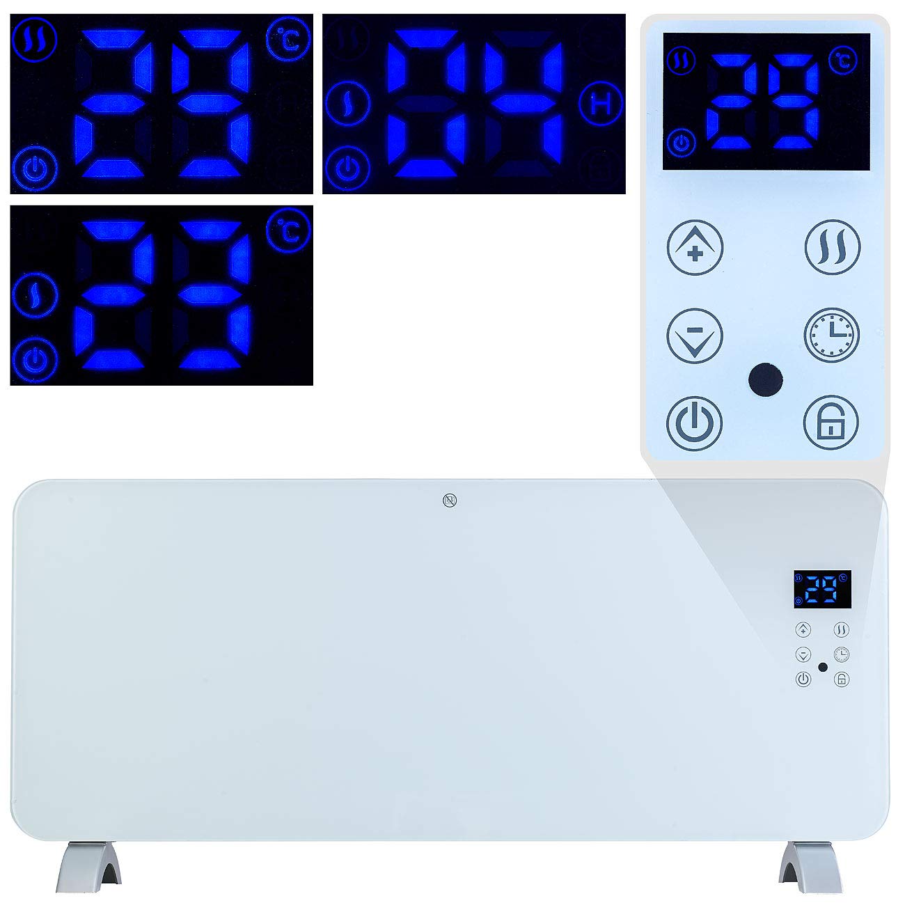 Sichler Haushaltsgeräte Elektroheizkörper: Konvektor-Heizung mit App, für Amazon Alexa & Google Assistant, 2000 W (WLAN Heizung, Wandkonvektor, TUYA)