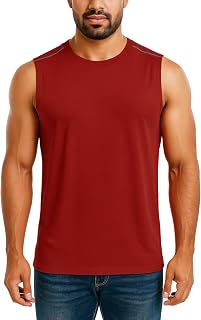 GYMIFIC Men’s Activewear Red Muscle Tank – Sleeveless T Shirts for Men, Gym & Training Vest with Durable Athletic Fit Vest... Price In India