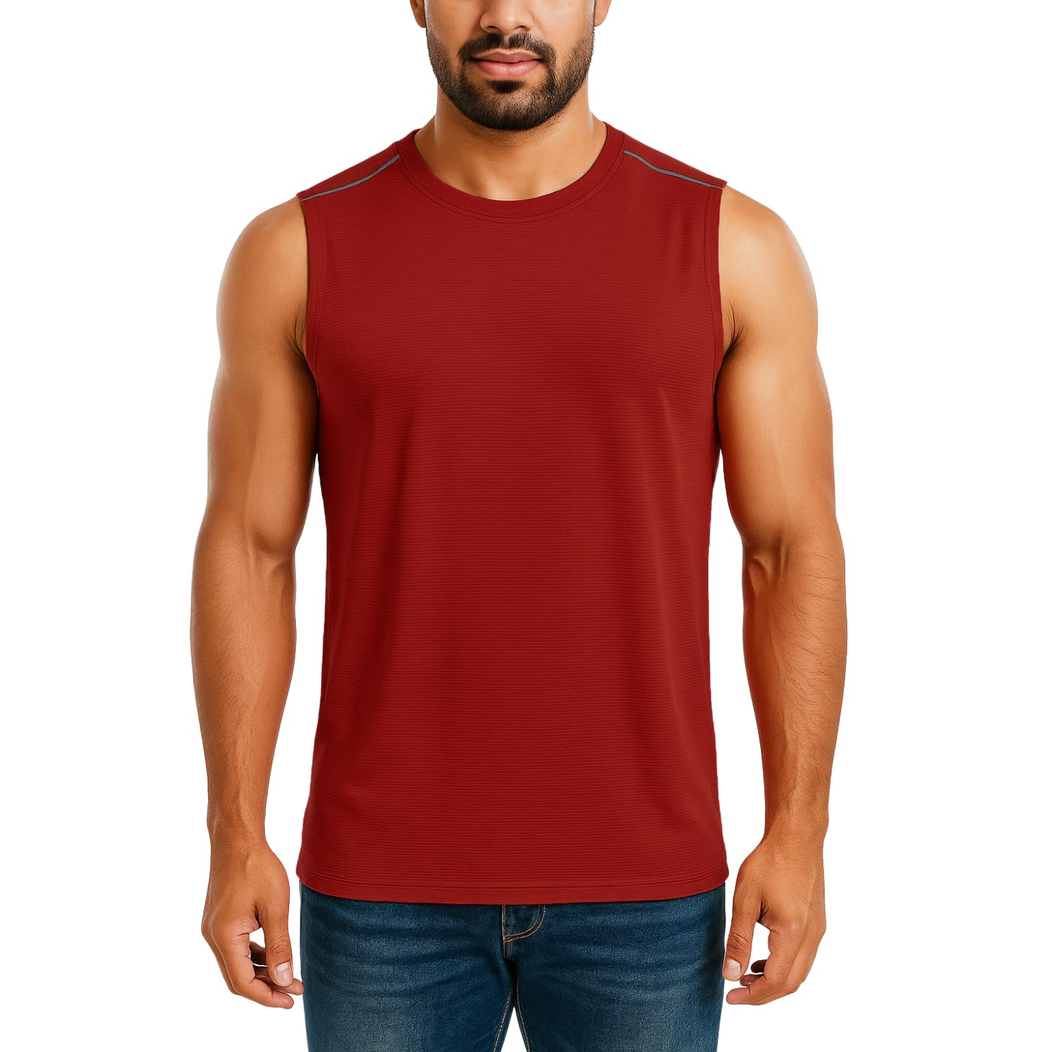 GYMIFIC Men’s Activewear Red Muscle Tank – Sleeveless T Shirts for Men, Gym & Training Vest with Durable Athletic Fit Vest... - Review, Price and Buying Guide