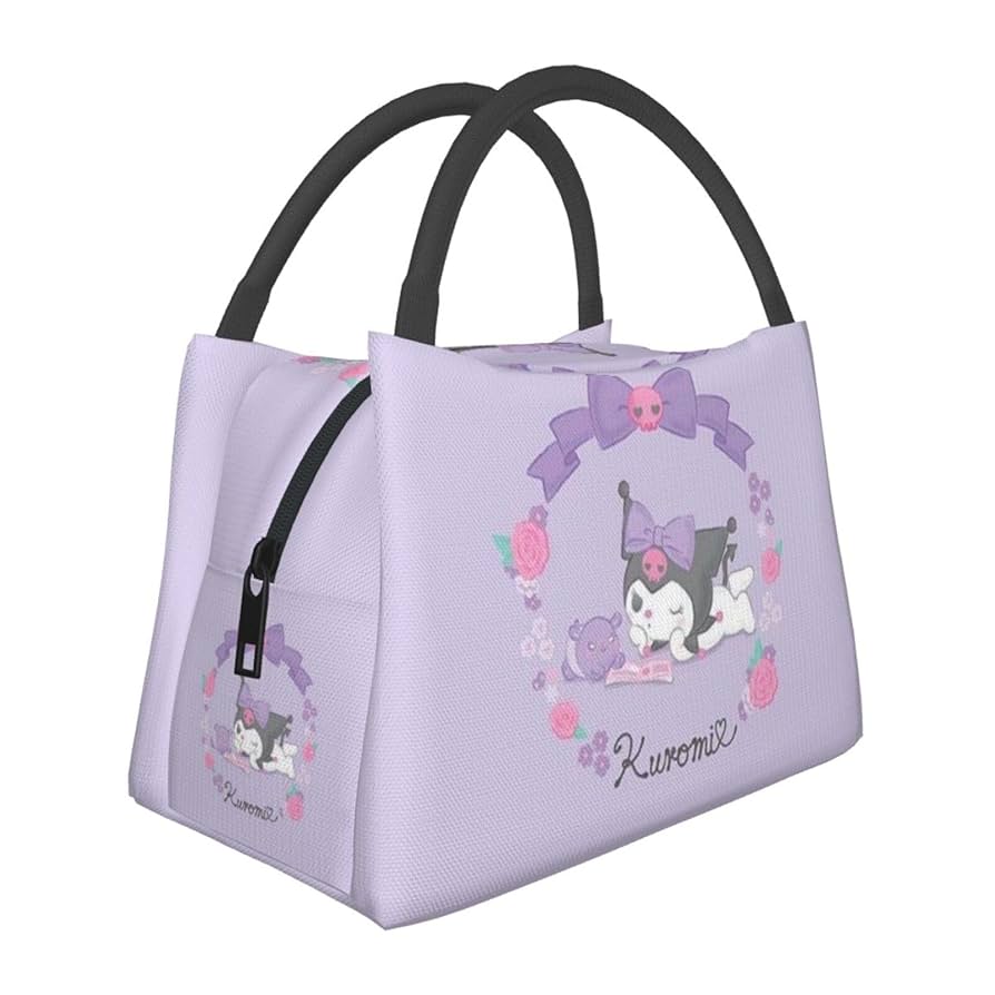 Amazon｜クロミ ちゃん 保冷 がま口 ランチバッグ ブラック お