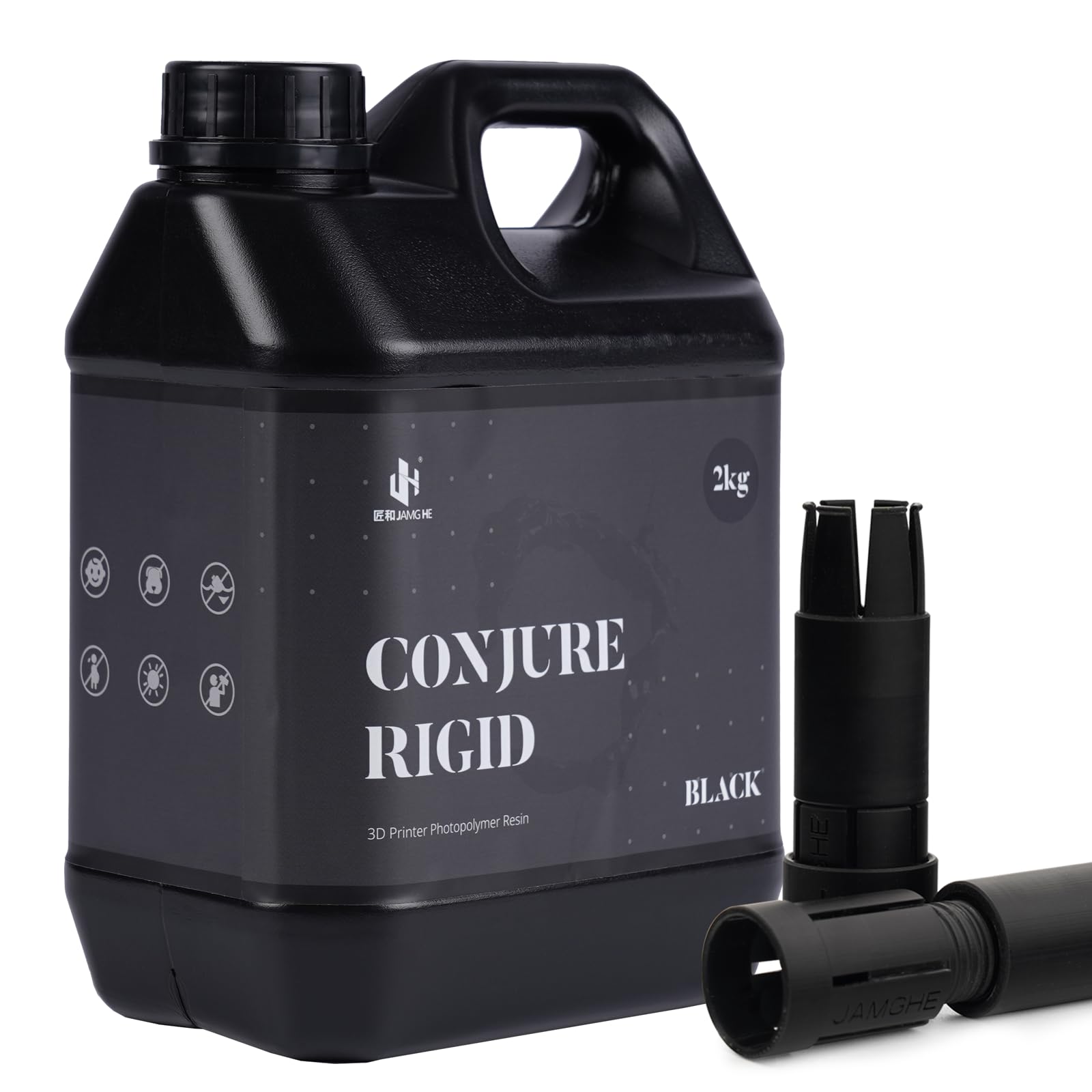 Żywica sztywna Conjure do druku 3D, fotopolimer UV 405 nm o niskim skurczu i wysokiej precyzji, żywica do drukarek żywicznych LCD/DLP/MSLA, czarna, 2000 g
