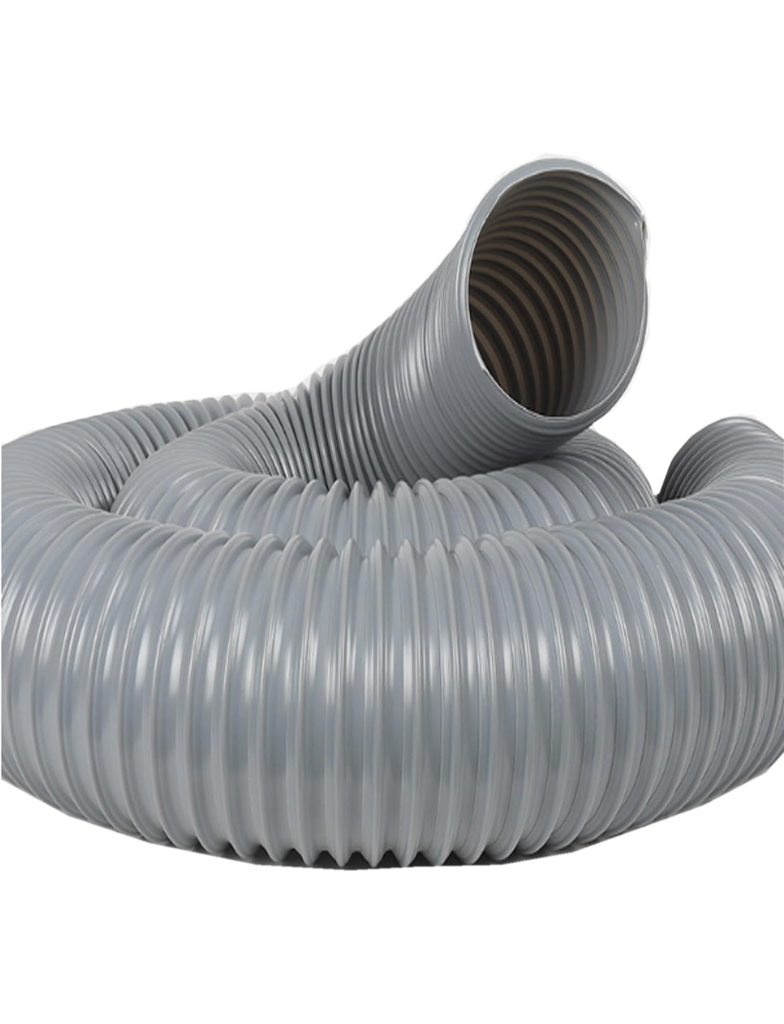 Tubo corrugado de drenaje engrosado de PVC Flexible gris adecuado for baño, fregadero de cocina y drenaje al aire libre(40x4000mm/1.57")