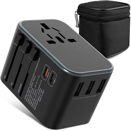 Reiseadapter Weltweit USB C PD 30W Schnellladung, Internationaler