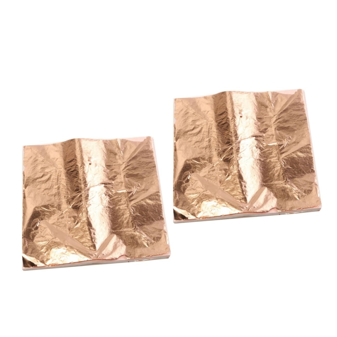 IWOWHERO 2sets Gilding Imitation Leaf 14x14cm Craft Imitation Metal DIY Art Home Decor 100pcs*2