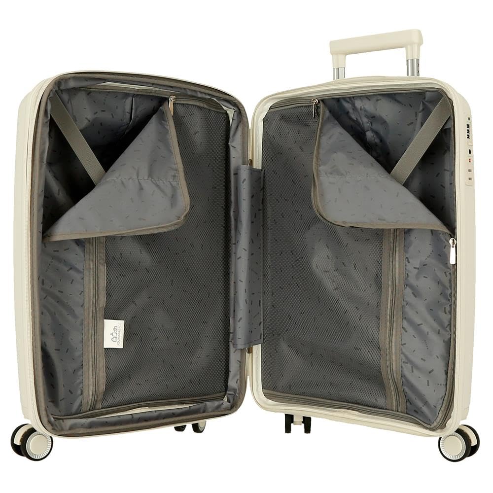 Movom Joumma Bags Inari - Valigia rigida ABS, diverse dimensioni, nero, verde, rosso, grigio, poliestere, bianco, 40x55x20 cms, Valigia espandibile