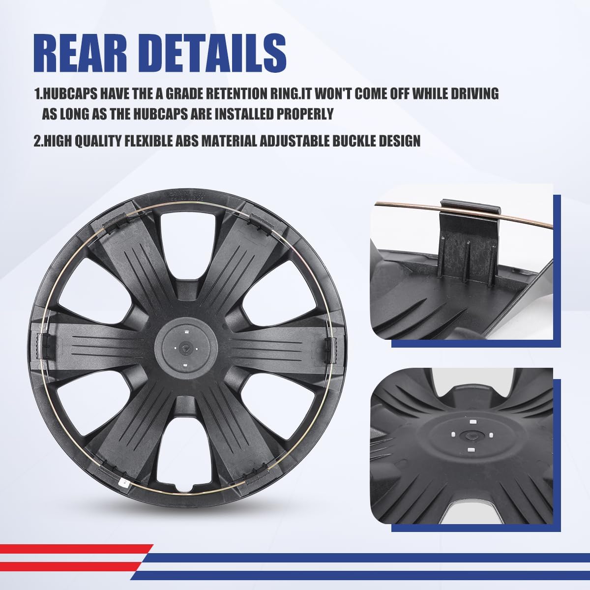 CPW 16 Inch Hubcaps Fit for Toyota Camry 2007-2011, Wheels Rim Cover Replacement Fit for 2007-2011 Toyota Camry Hybrid 16'' Steel Wheels, ABS & PC Material Hub Caps Set of 4 (16'', Lacquer)