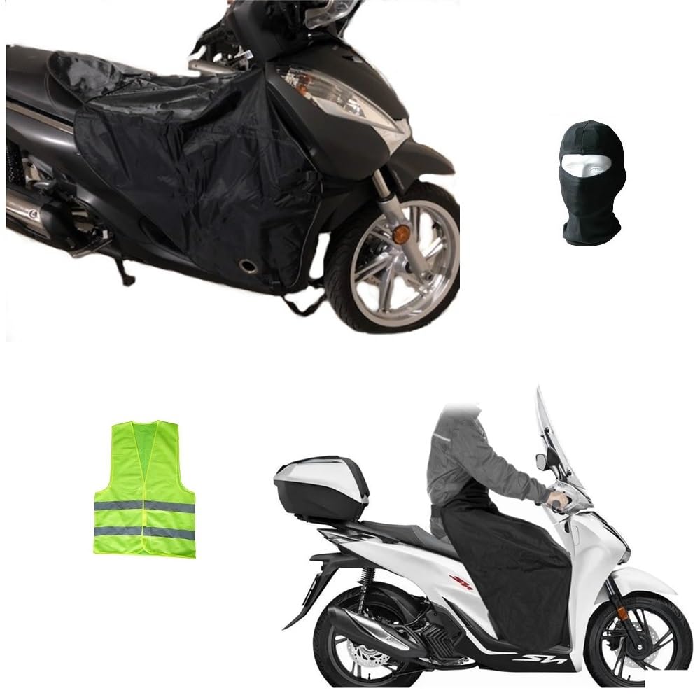 Compatible avec GILERA Nexus 125 Couvre-Jambe en Polaire IMPERMÉABLE Couverture Thermique pour Scooter ET MAXISCOOTER Tablier DE Poitrine avec Fourrure SYNTHÉTIQUE