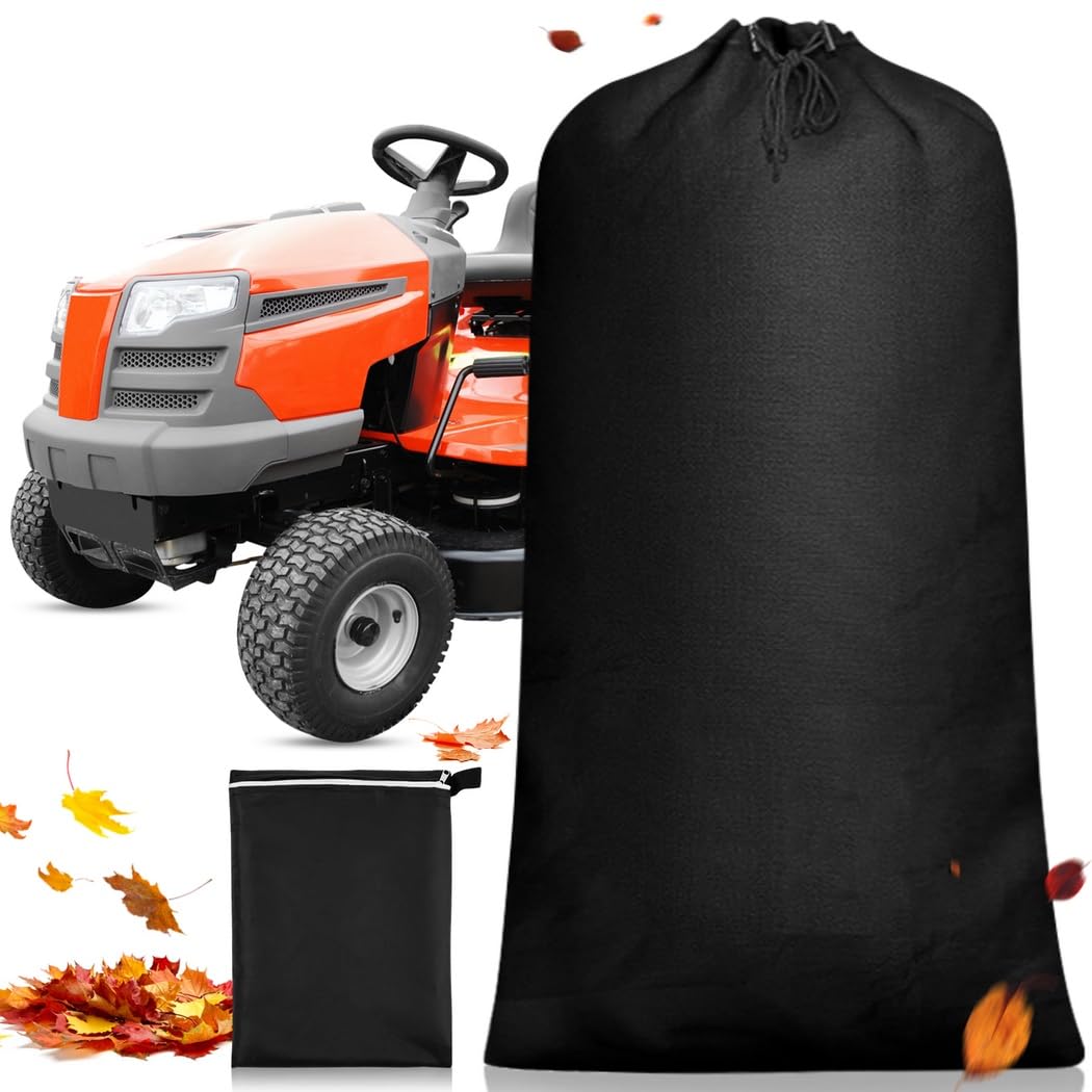 LUMINFLY Leaf Tractor Bag, Grass Large Storage Oversized Oxford Lawn 54 Bag Collecting Cloth Tool, Capacity for Foot Cubic Leaf 420D Bag Movers Catcher Garden
