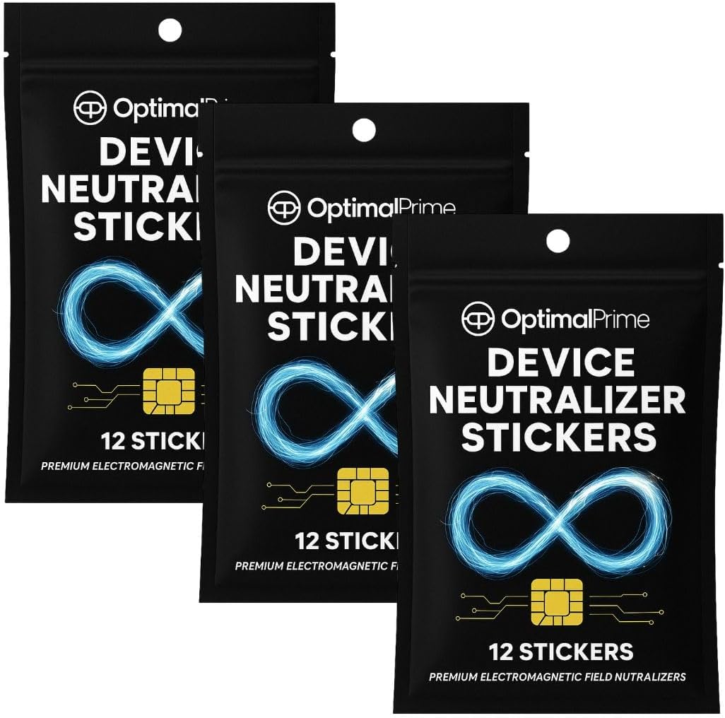 Optimal Prime Device Neutralizer Stickers - Shielding Stickers for Phones, Tablets, Laptops, and WiFi Devices | for Home and Office Protection | 36 Pack