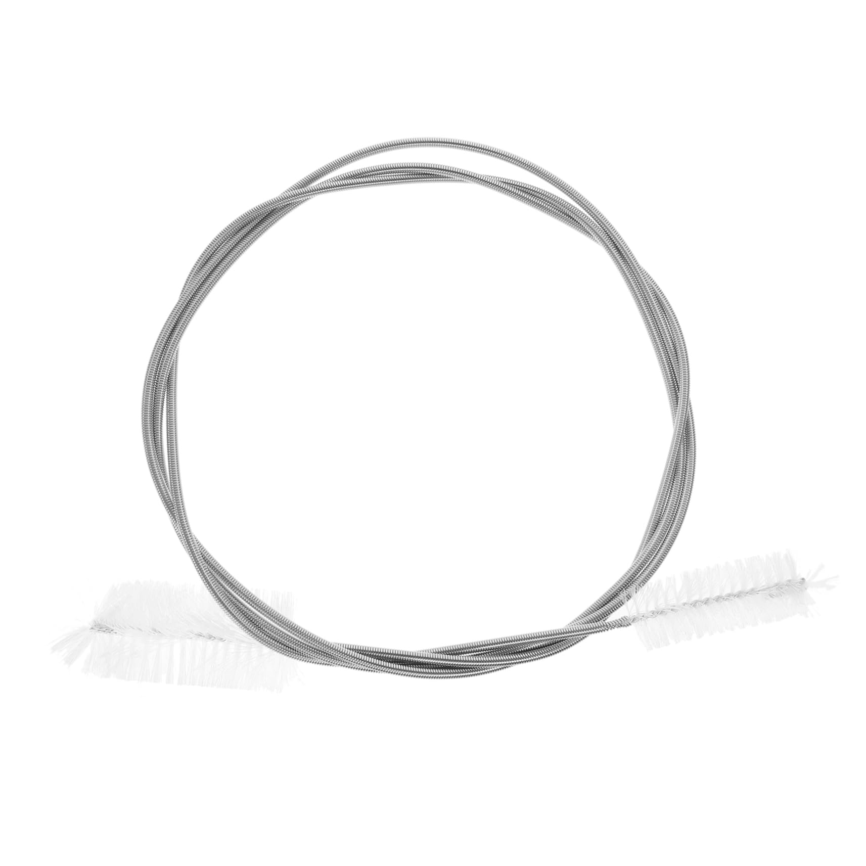 GRIRIW Stainless Steel Aquarium Tube Cleaning Brush 155cm Double Head Brush Flexible Drain Brush for Shower Sink