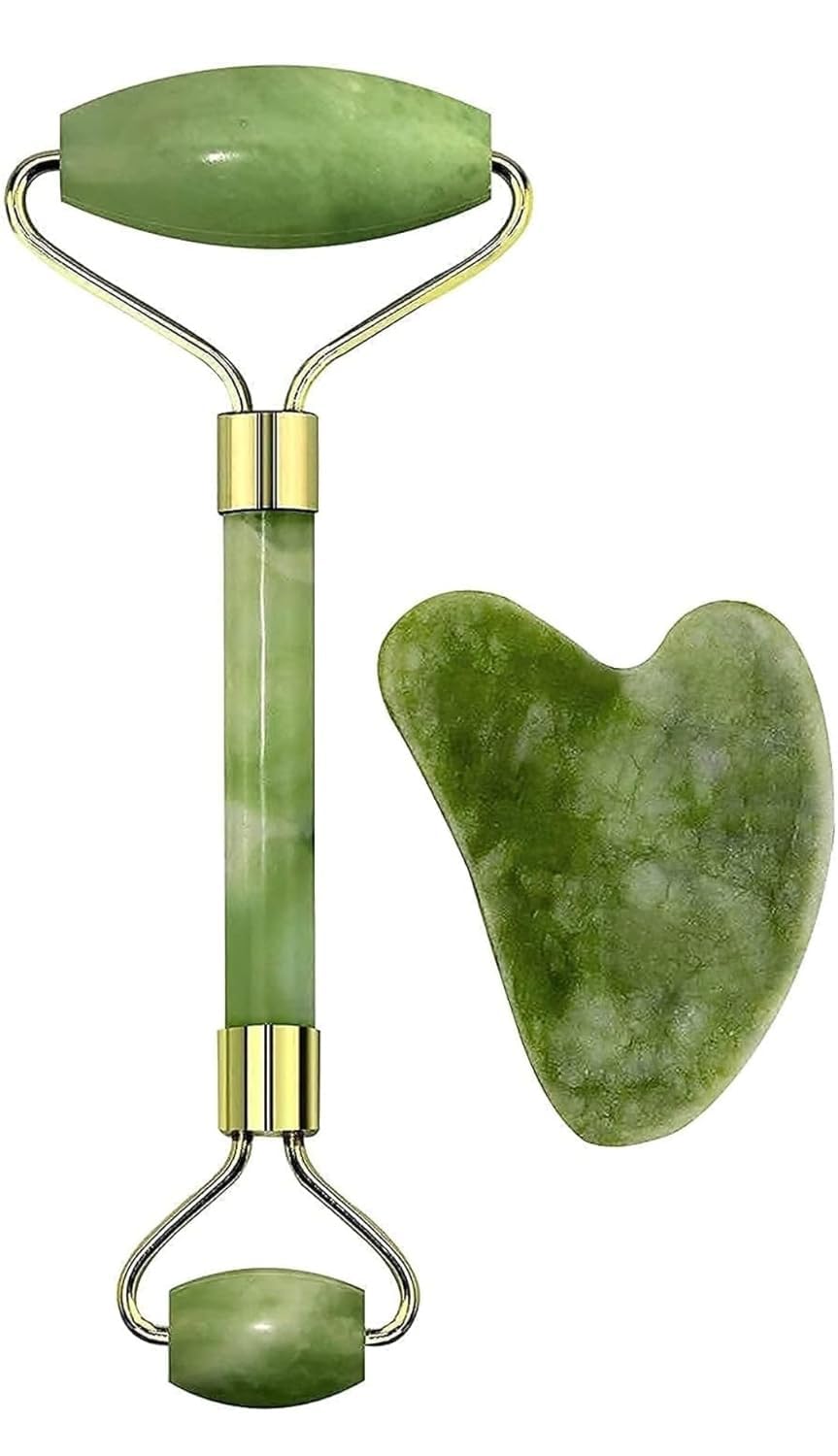 TAF STORE -: Facial Massager Jade Roller & Gua Sha Tool Natural Himalayan Stone for Face Neck Healing Skin Wrinkles & Serum Application (B0DB892G4M) Amazon Price History, Amazon Price Tracker