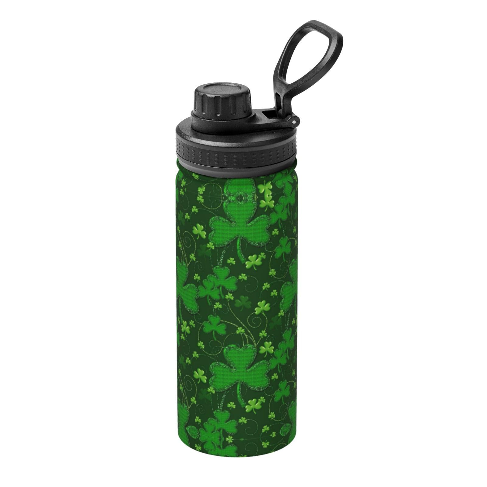 Kfjghhl Insulated Stainless Background St Patrick'S Day Glitter Steel Water Bottle For Sport Gym Travel Leak Camping Hiking Hydration