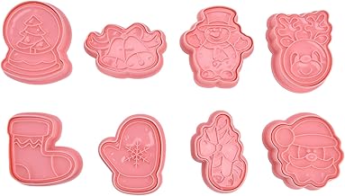 Restokki Molde de bolo, conjunto de moldes de cortadores de biscoito de Natal, cortadores de frutas, cortadores de bolo para casa, cozinha, férias de inverno