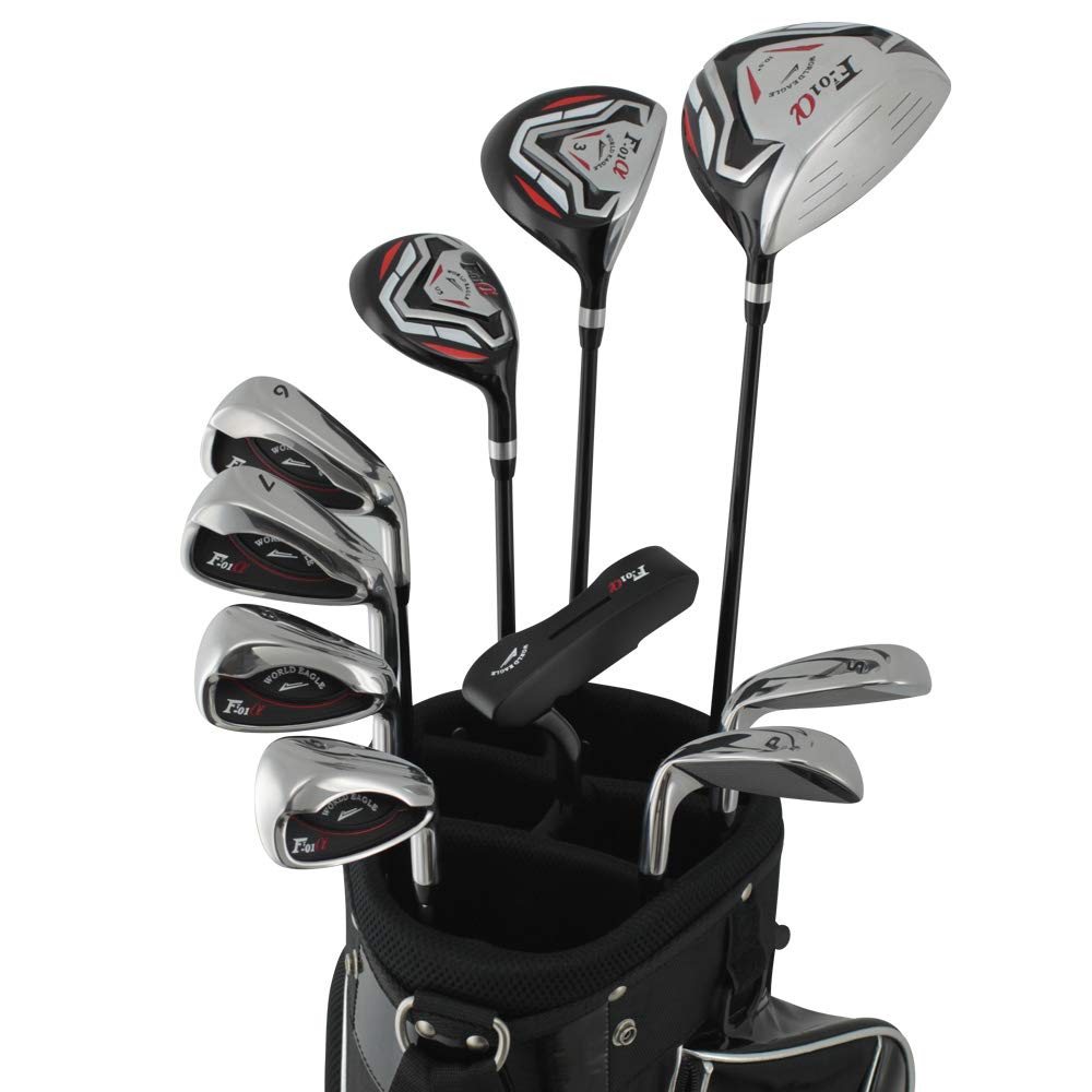 World Eagle F-f-01 Alfa Men's Complete Golf Set with Black Bag Right Flex-s 14-piece