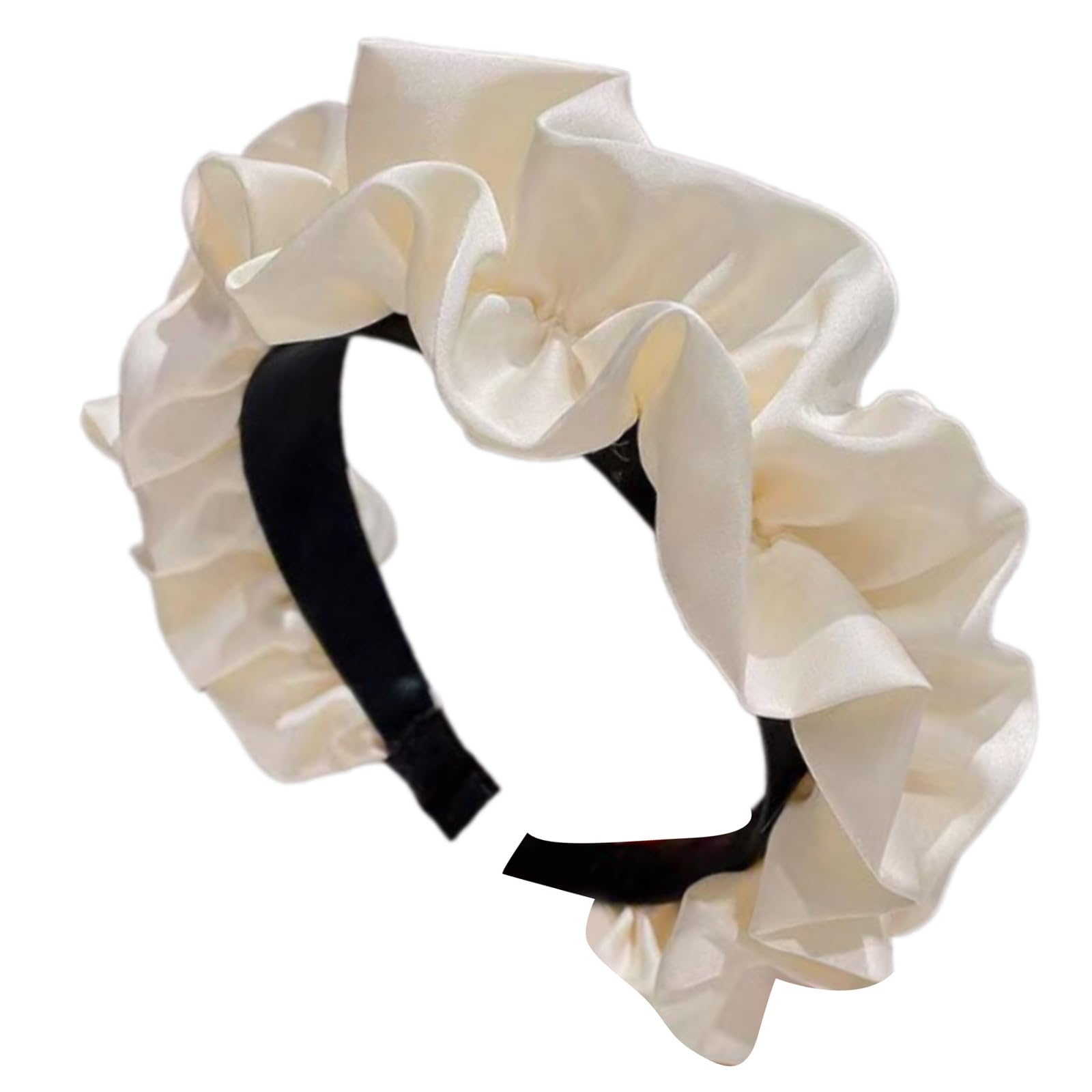 Fentency Elegant Satins Headbands Stylish Crinkled Wide Hairband Comfortable Hair Hoop for Everyday Wear or Special Occasion