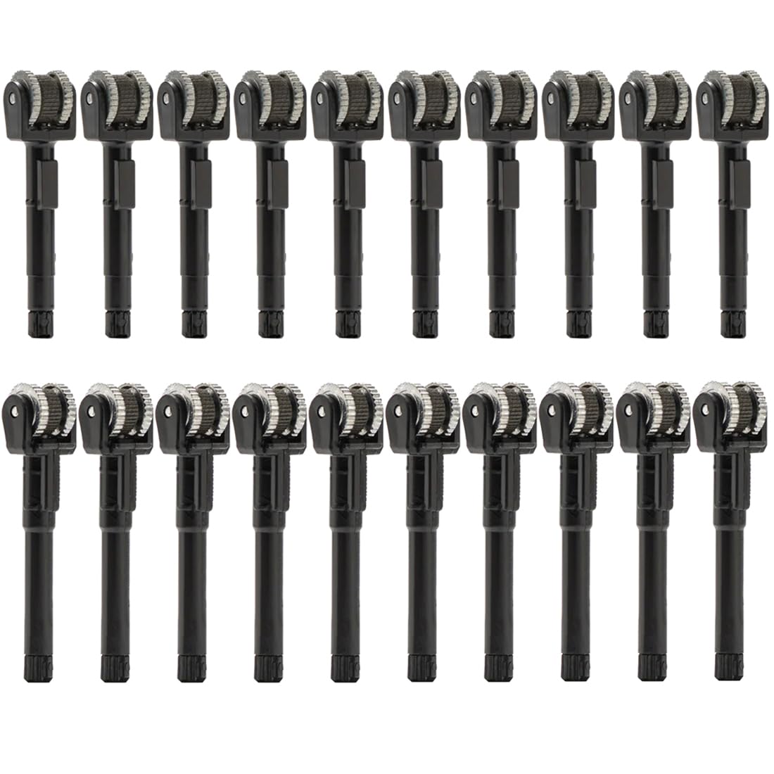 Fitspi Black 20Pcs Flint Wheel Flint Barrel Friction Wheel Lighter Mechanism Replacement Parts Compatible With Clipper Lighters (10Pcs Small + 10Pcs Large)