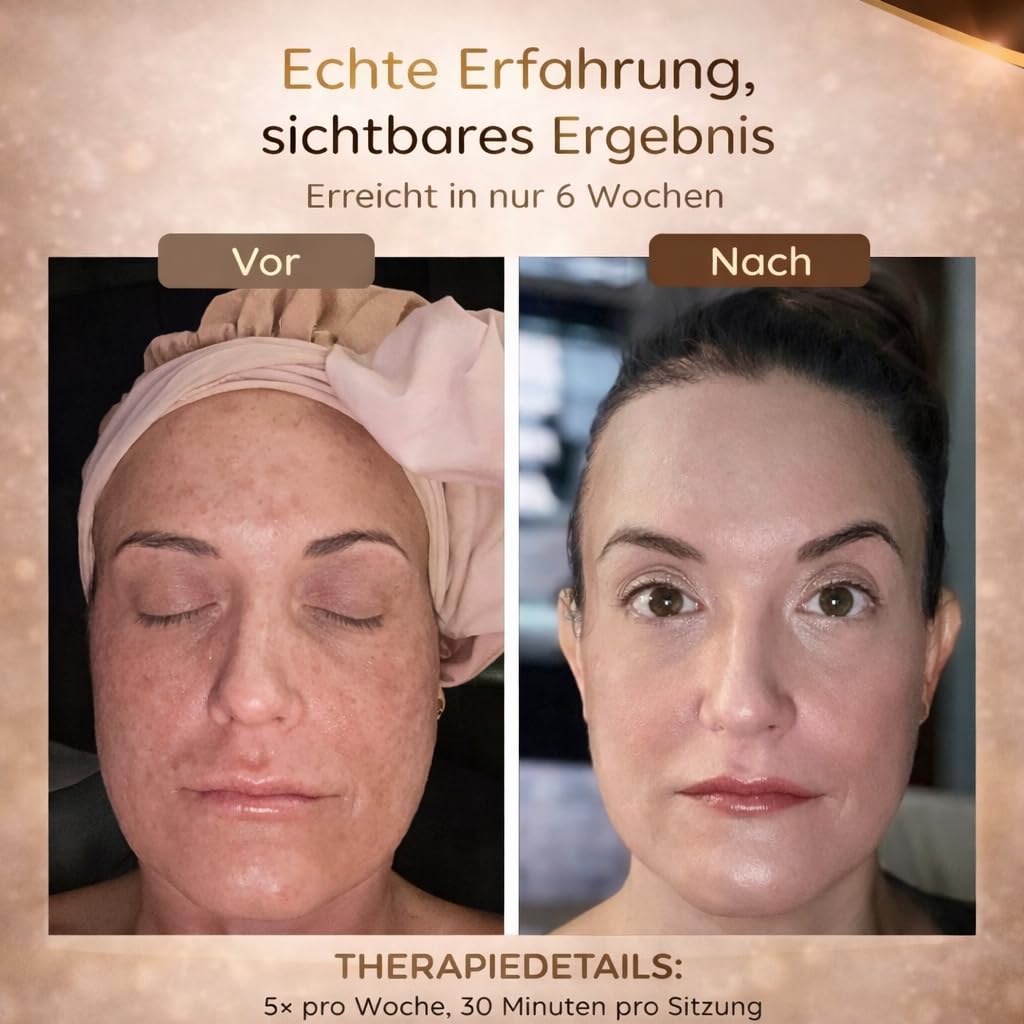 LED Lichttherapie Gesichtsmaske mit 7-Farben, Wiederaufladbare Fernbedienung Nahinfrarotlicht Kabellose Falten & Hautverjüngung Hautpflege für zu Hause